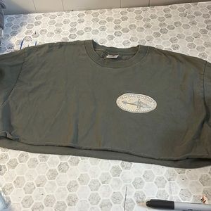 AlStyle XL Cropped Green Short Sleeve Royal Gorge Graphic T Shirt